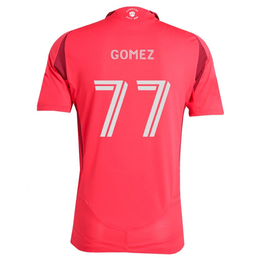 Danxen Criança Camisola Sam Gomez #77 Magenta Branco Principal 2026/27 Camisa Brasil