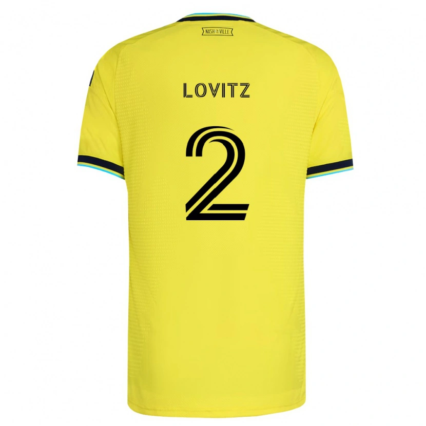 Danxen Criança Camisola Daniel Lovitz #2 Amarelo Brilhante Azul Marinho Principal 2026/27 Camisa Brasil