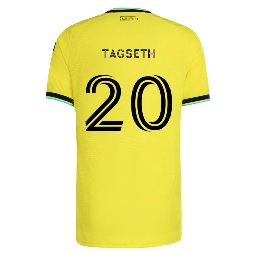 Danxen Criança Camisola Edvard Tagseth #20 Amarelo Brilhante Azul Marinho Principal 2026/27 Camisa Brasil