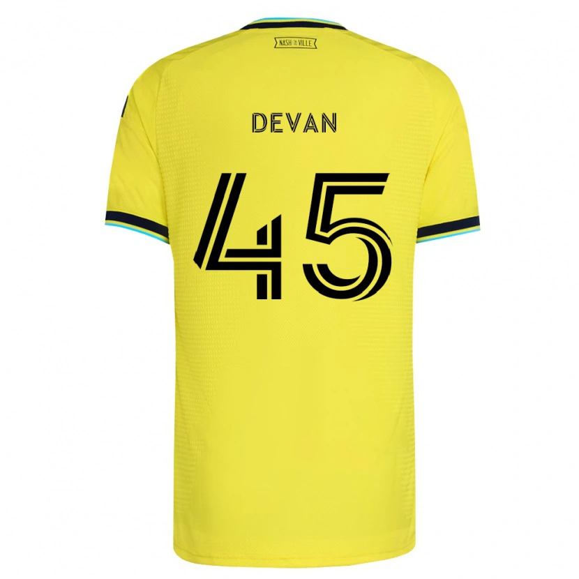 Danxen Criança Camisola Liam Devan #45 Amarelo Brilhante Azul Marinho Principal 2026/27 Camisa Brasil