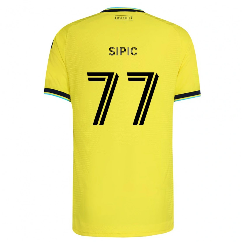 Danxen Criança Camisola Adem Sipić #77 Amarelo Brilhante Azul Marinho Principal 2026/27 Camisa Brasil