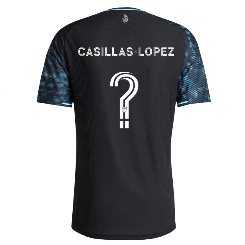 Danxen Criança Camisola Carlos Casillas-Lopez #0 Preto Branco Principal 2026/27 Camisa Brasil
