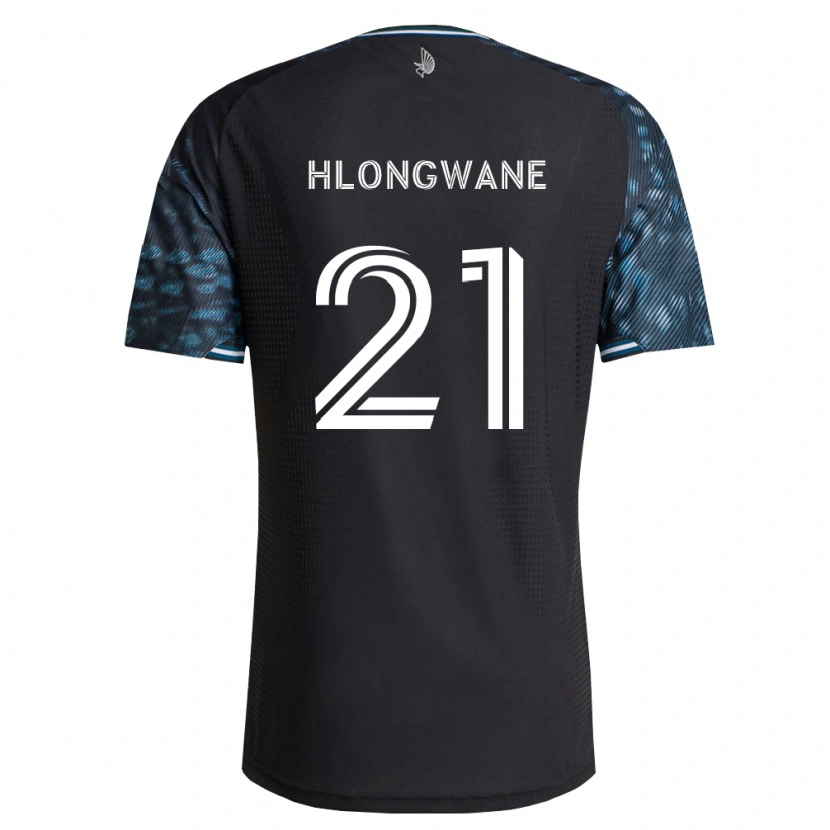 Danxen Criança Camisola Bongokuhle Hlongwane #21 Preto Branco Principal 2026/27 Camisa Brasil
