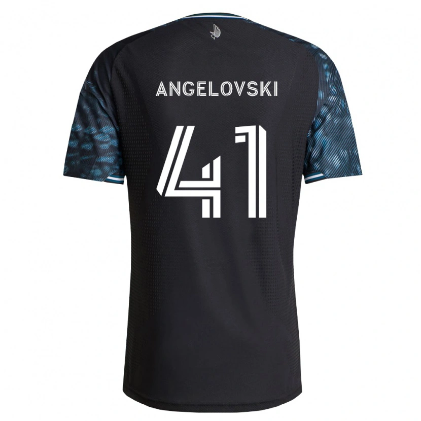 Danxen Criança Camisola Lazar Angelovski #41 Preto Branco Principal 2026/27 Camisa Brasil