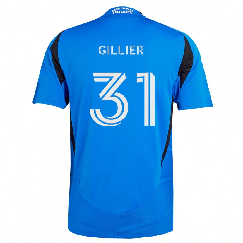 Danxen Criança Camisola Thomas Gillier #31 Azul Branco Preto Principal 2026/27 Camisa Brasil