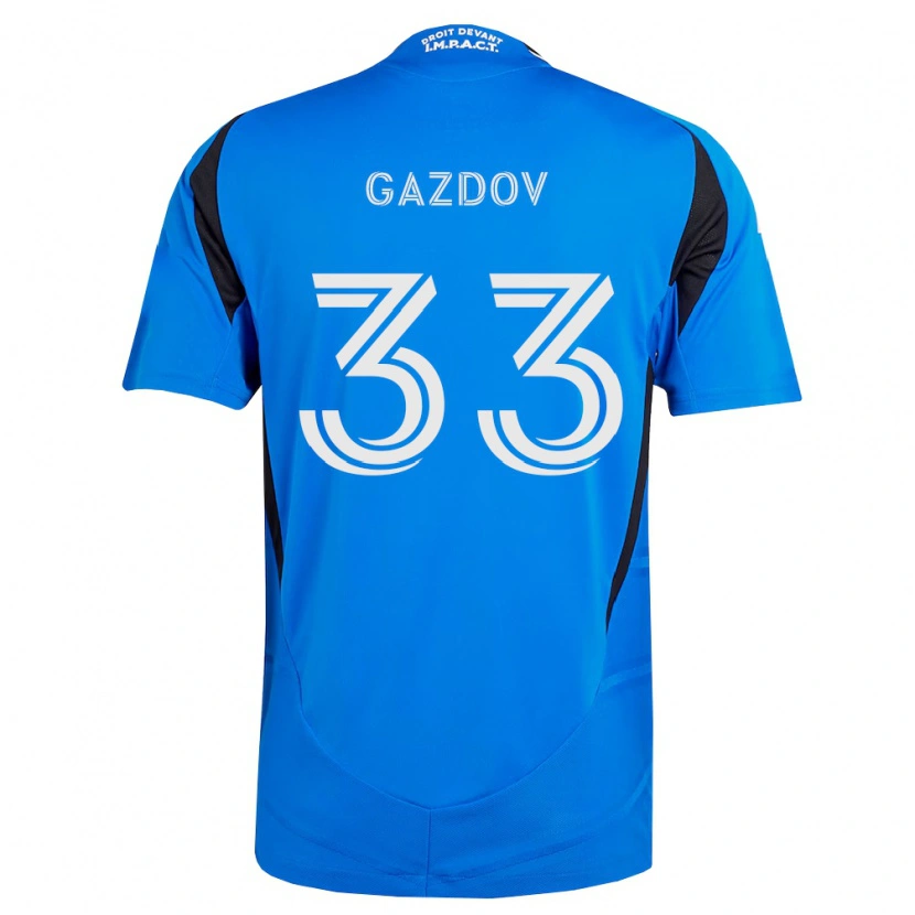 Danxen Criança Camisola Emil Gazdov #33 Azul Branco Preto Principal 2026/27 Camisa Brasil