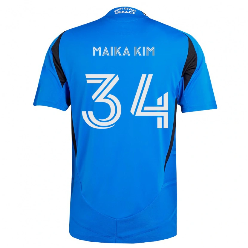 Danxen Criança Camisola Guerrier Maika Kim #34 Azul Branco Preto Principal 2026/27 Camisa Brasil