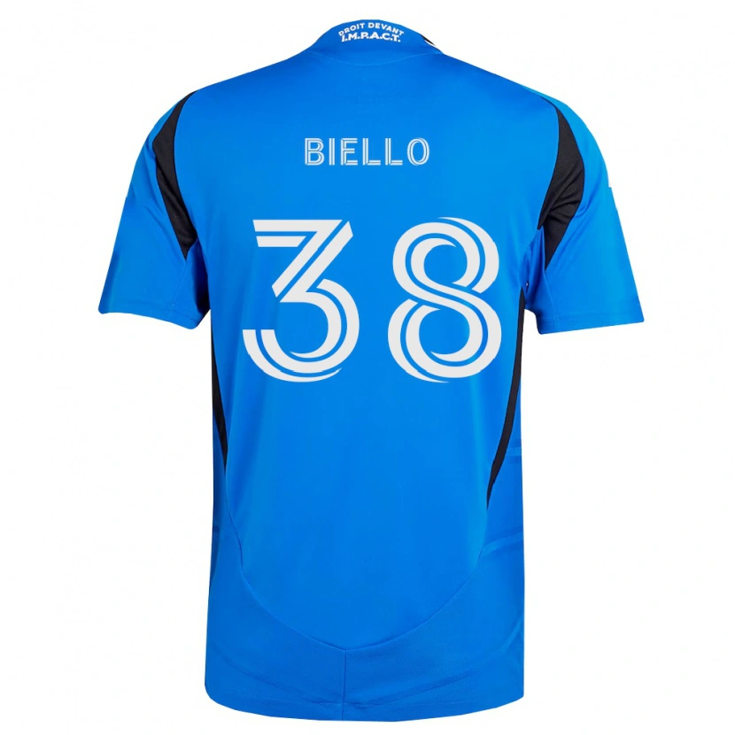 Danxen Criança Camisola Alessandro Biello #38 Azul Branco Preto Principal 2026/27 Camisa Brasil