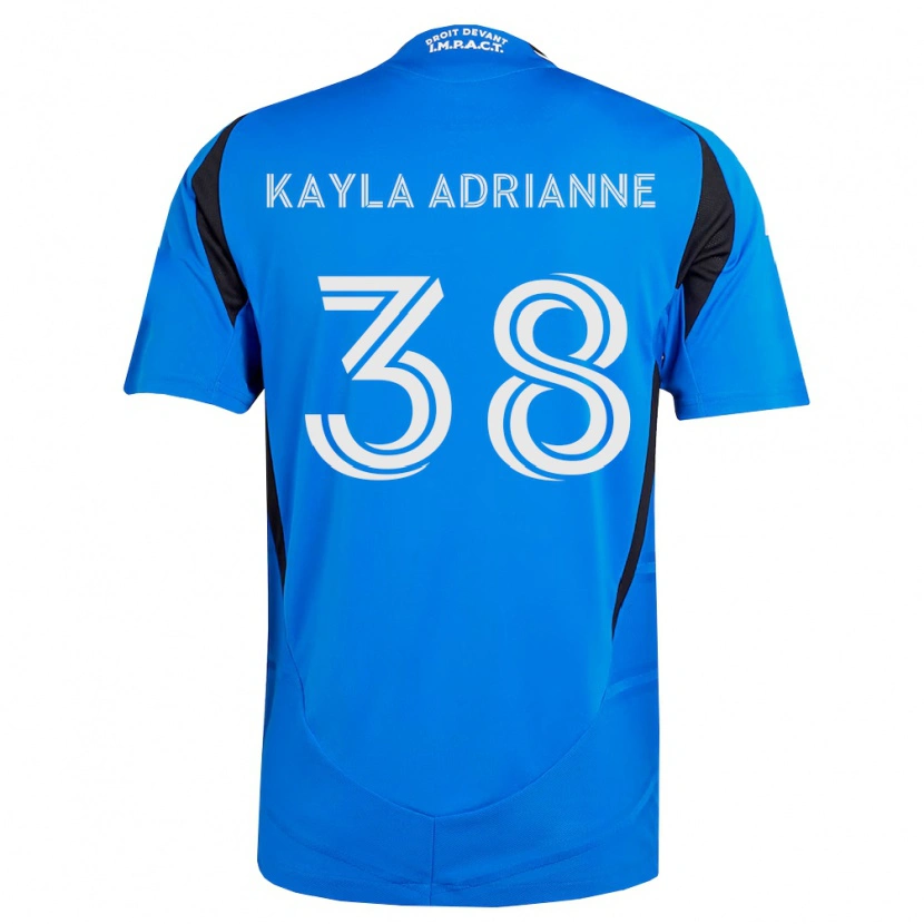 Danxen Criança Camisola Kamdem Kayla Adrianne #38 Azul Branco Preto Principal 2026/27 Camisa Brasil