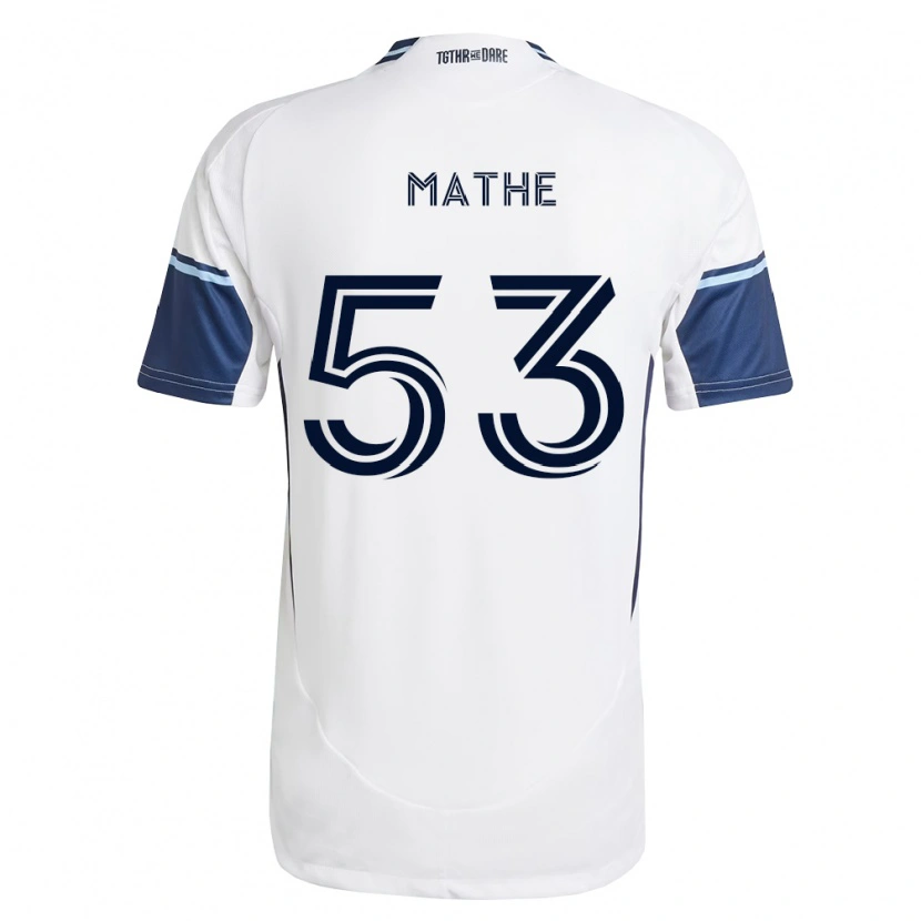 Danxen Criança Camisola Immanuel Mathe #53 Branco Azul Real Principal 2026/27 Camisa Brasil