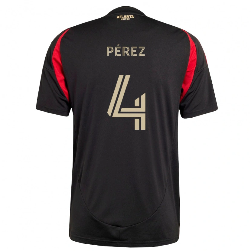 Danxen Criança Camisola Gary Pérez #4 Preto Vermelho Principal 2026/27 Camisa Brasil
