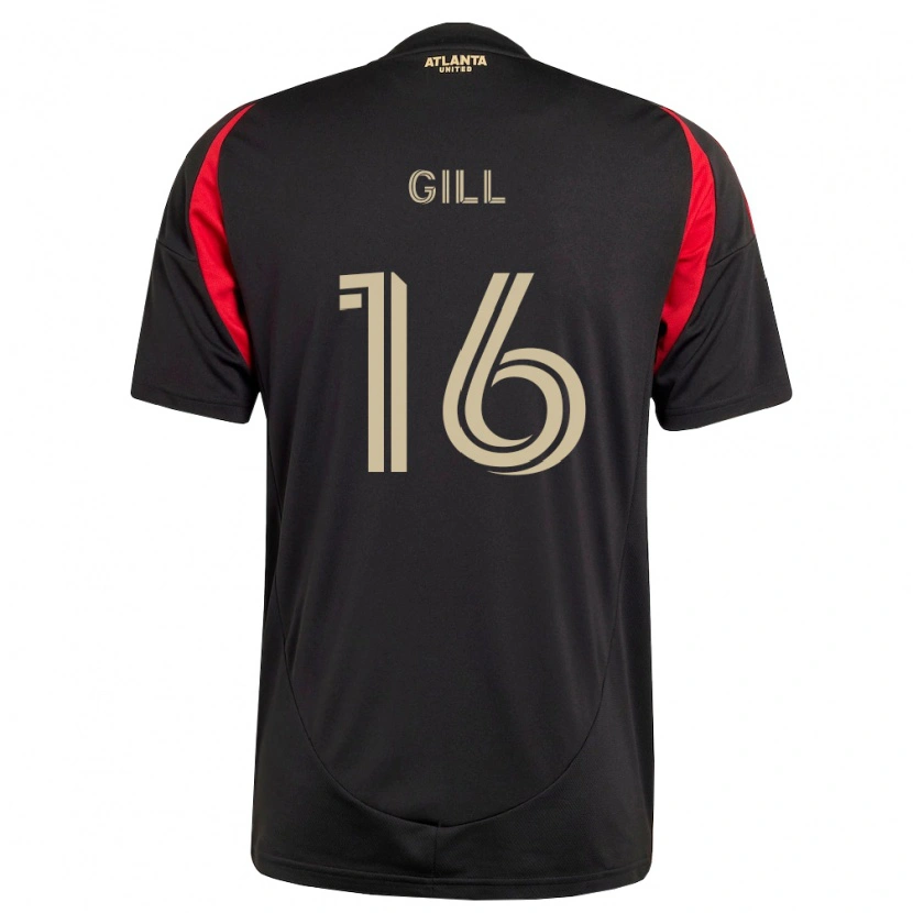 Danxen Criança Camisola Adrian Gill #16 Preto Vermelho Principal 2026/27 Camisa Brasil