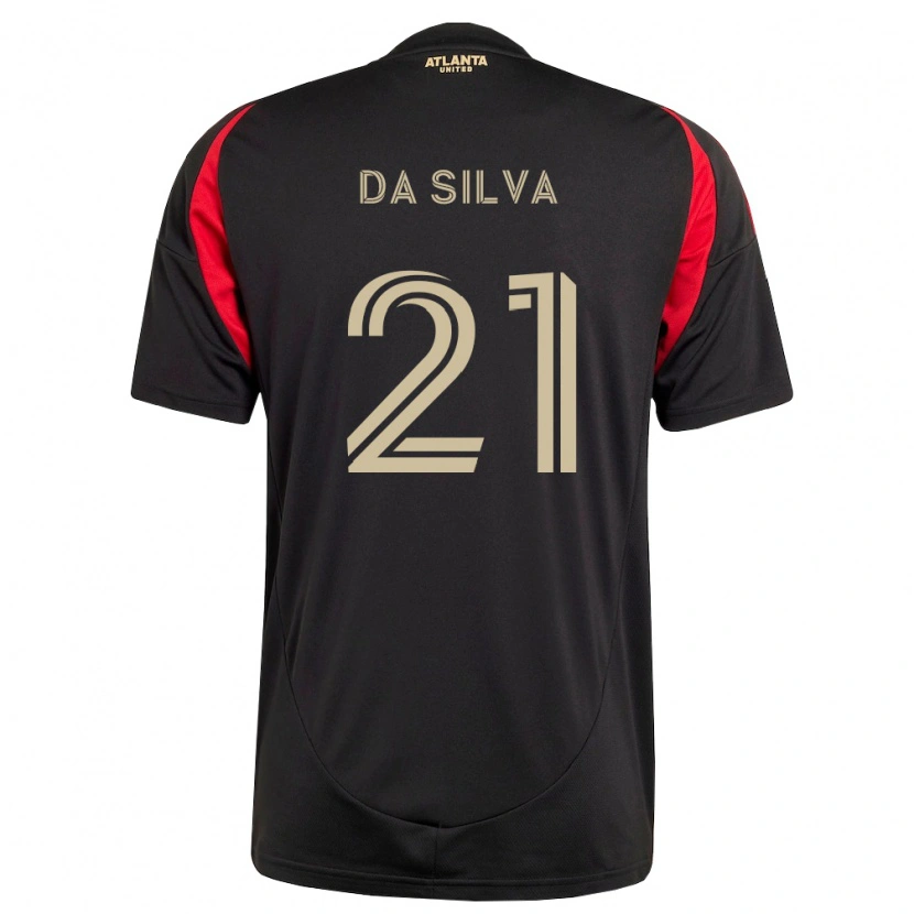 Danxen Criança Camisola Lucas Da Silva #21 Preto Vermelho Principal 2026/27 Camisa Brasil