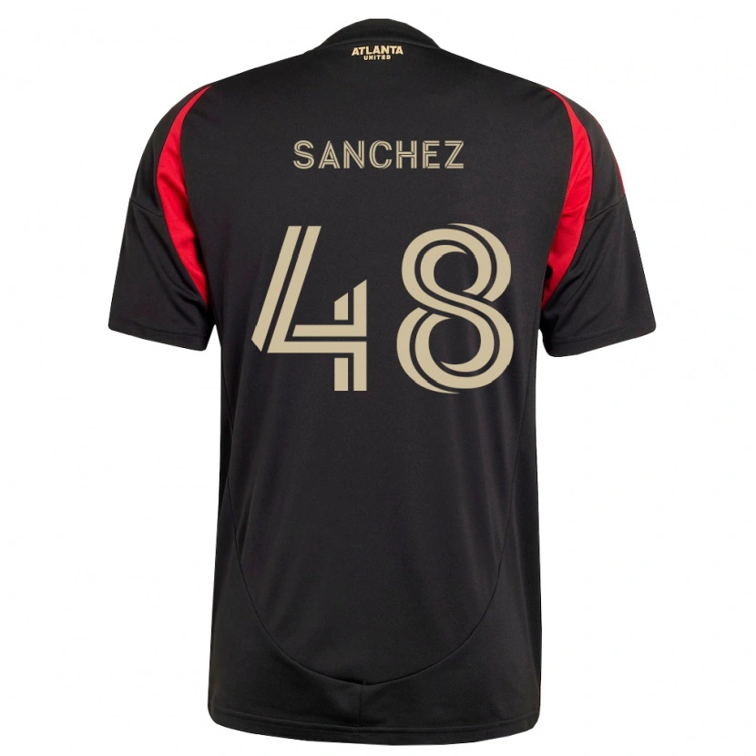 Danxen Criança Camisola Cooper Sanchez #48 Preto Vermelho Principal 2026/27 Camisa Brasil
