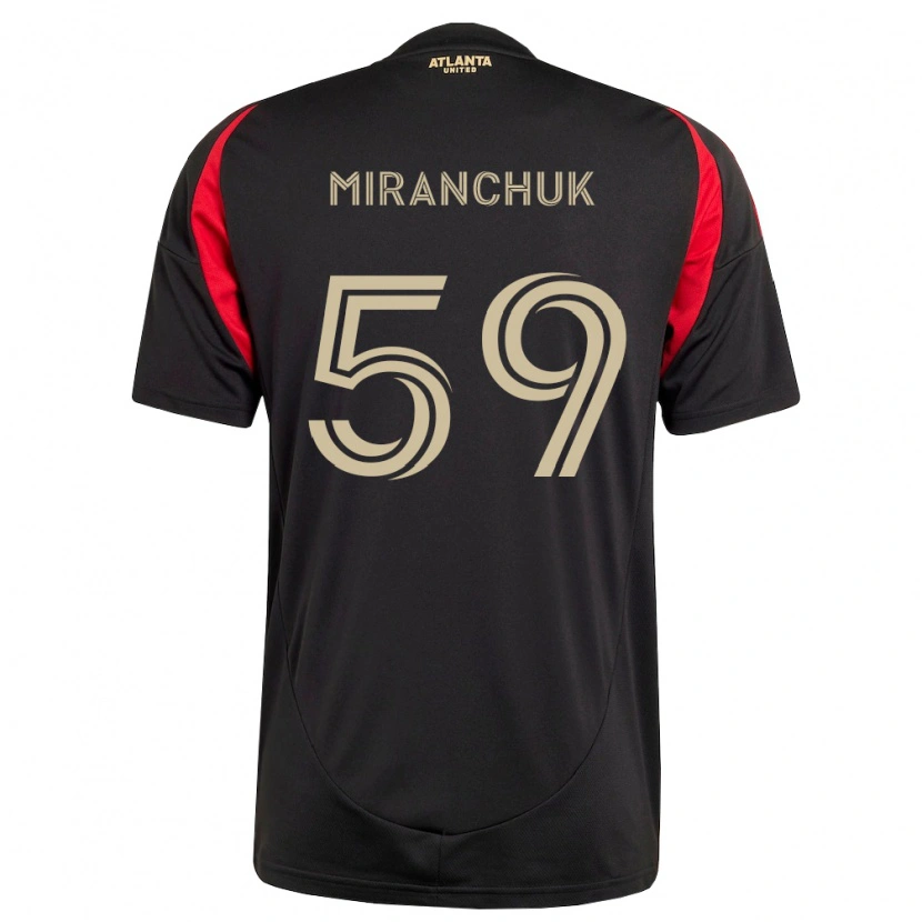 Danxen Criança Camisola Aleksey Miranchuk #59 Preto Vermelho Principal 2026/27 Camisa Brasil