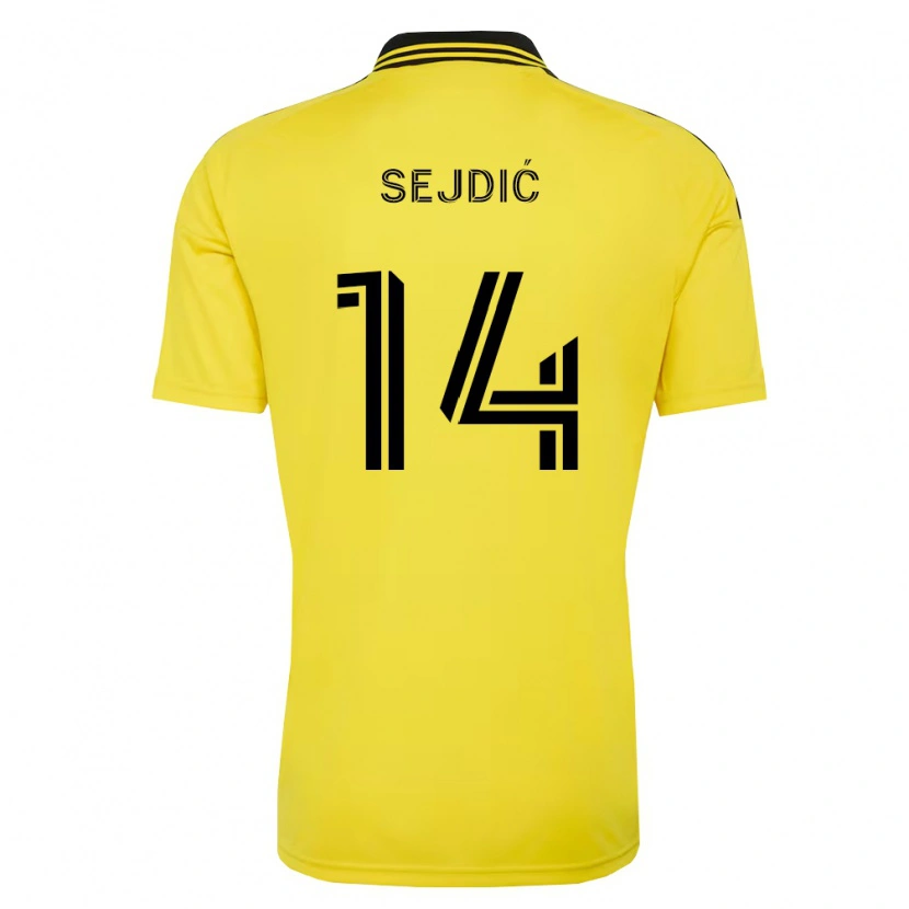 Danxen Criança Camisola Amar Sejdić #14 Amarelo Preto Principal 2026/27 Camisa Brasil