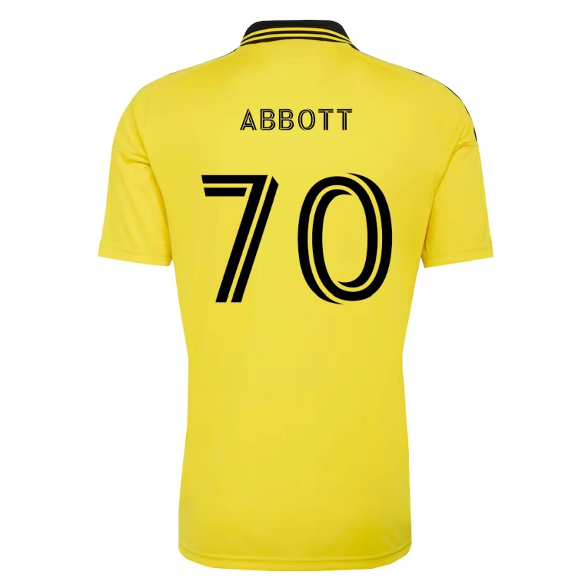 Danxen Criança Camisola Keller Abbott #70 Amarelo Preto Principal 2026/27 Camisa Brasil