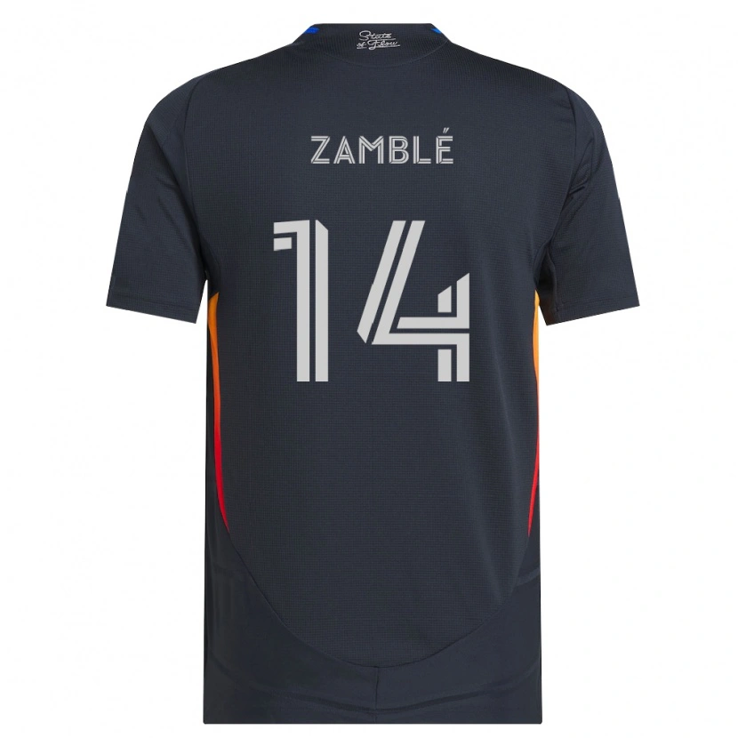 Danxen Criança Camisola Bryan Zamblé #14 Cinza Escuro Vermelho Principal 2026/27 Camisa Brasil