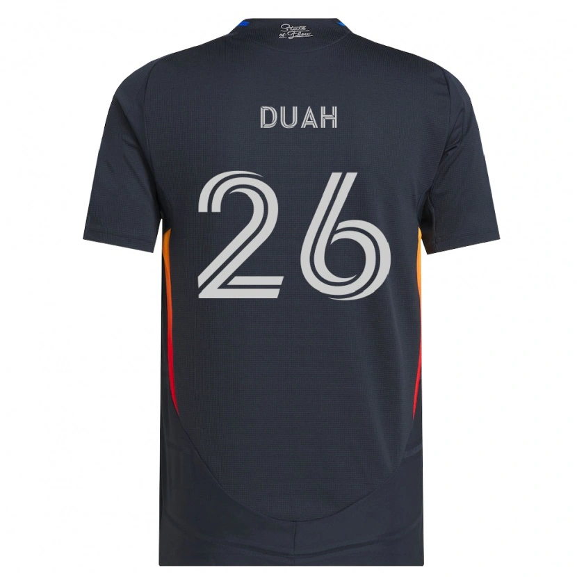 Danxen Criança Camisola Manu Duah #26 Cinza Escuro Vermelho Principal 2026/27 Camisa Brasil
