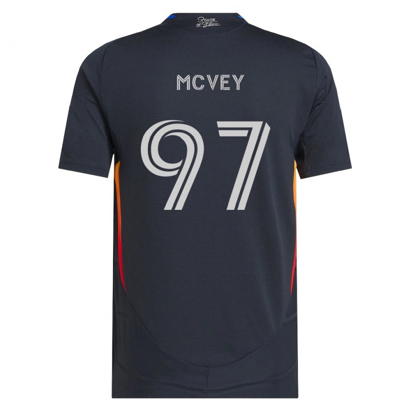 Danxen Criança Camisola Christopher Mcvey #97 Cinza Escuro Vermelho Principal 2026/27 Camisa Brasil
