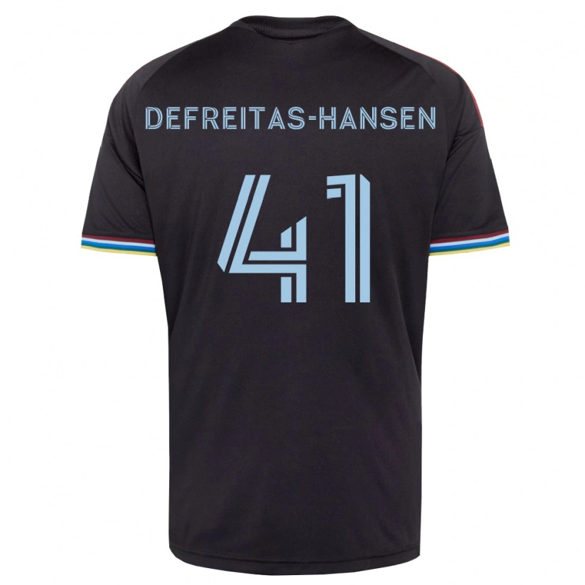 Danxen Criança Camisola Nicolas Hansen #41 Preto Azul Celeste Principal 2026/27 Camisa Brasil