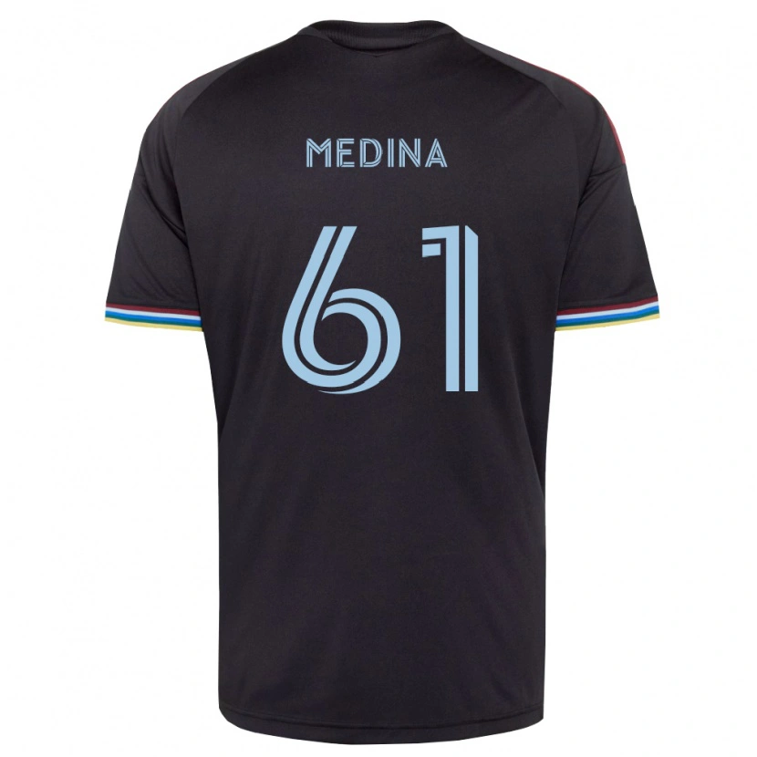 Danxen Criança Camisola Leonardo Medina #61 Preto Azul Celeste Principal 2026/27 Camisa Brasil