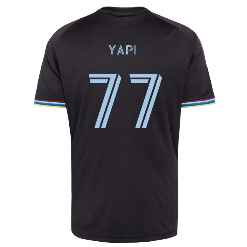 Danxen Criança Camisola Darren Yapi #77 Preto Azul Celeste Principal 2026/27 Camisa Brasil