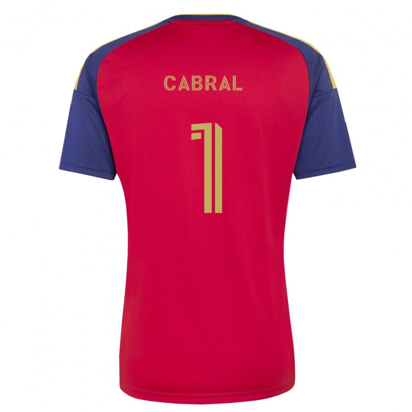 Danxen Criança Camisola Rafael Cabral #1 Azul Real Marrom Vermelho Principal 2026/27 Camisa Brasil
