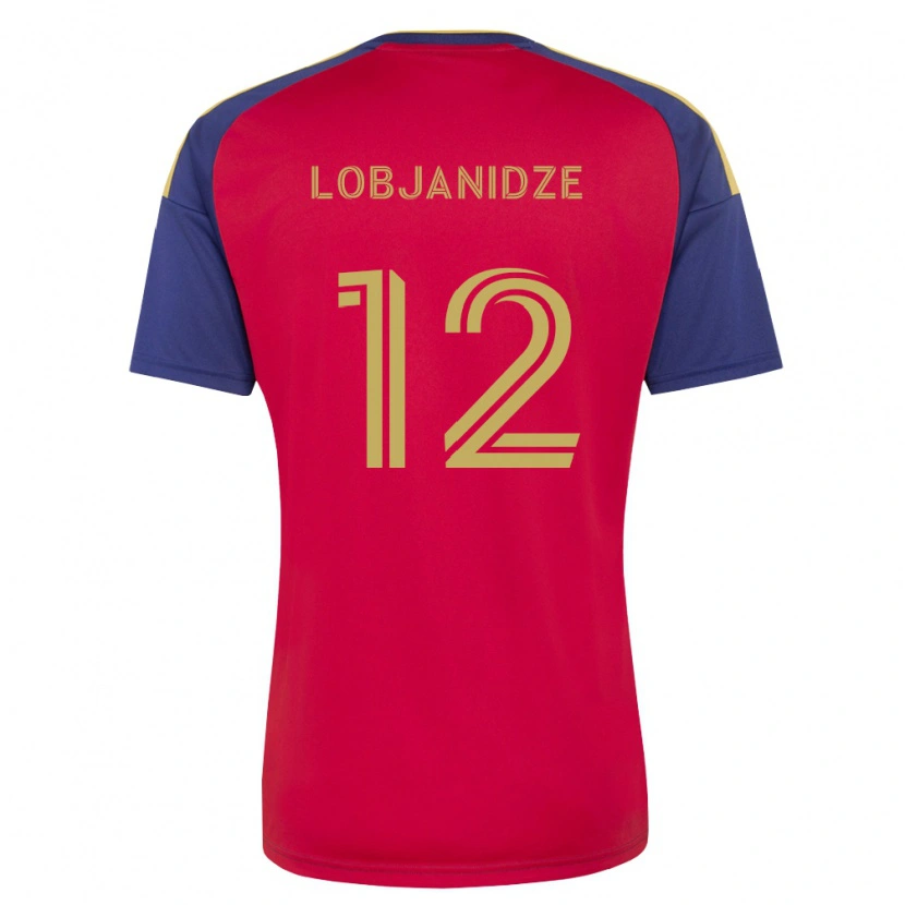 Danxen Criança Camisola Saba Lobjanidze #12 Azul Real Marrom Vermelho Principal 2026/27 Camisa Brasil