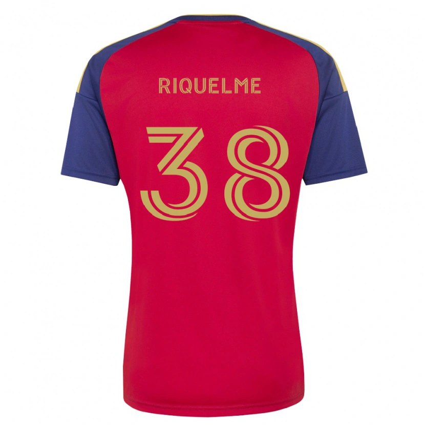 Danxen Criança Camisola Antonio Riquelme #38 Azul Real Marrom Vermelho Principal 2026/27 Camisa Brasil