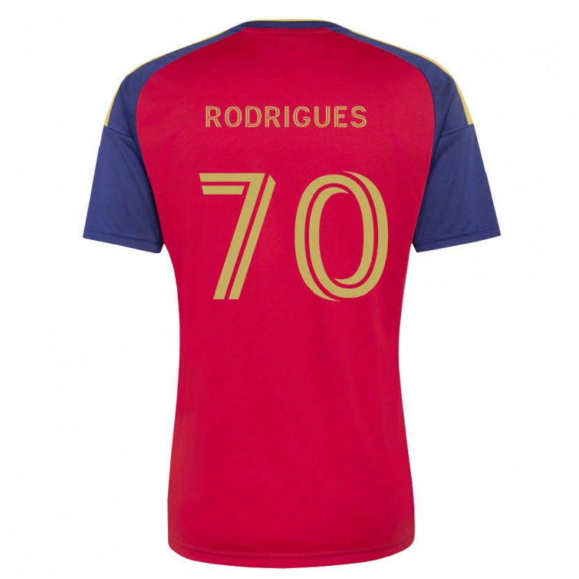 Danxen Criança Camisola Lineker Rodrigues #70 Azul Real Marrom Vermelho Principal 2026/27 Camisa Brasil