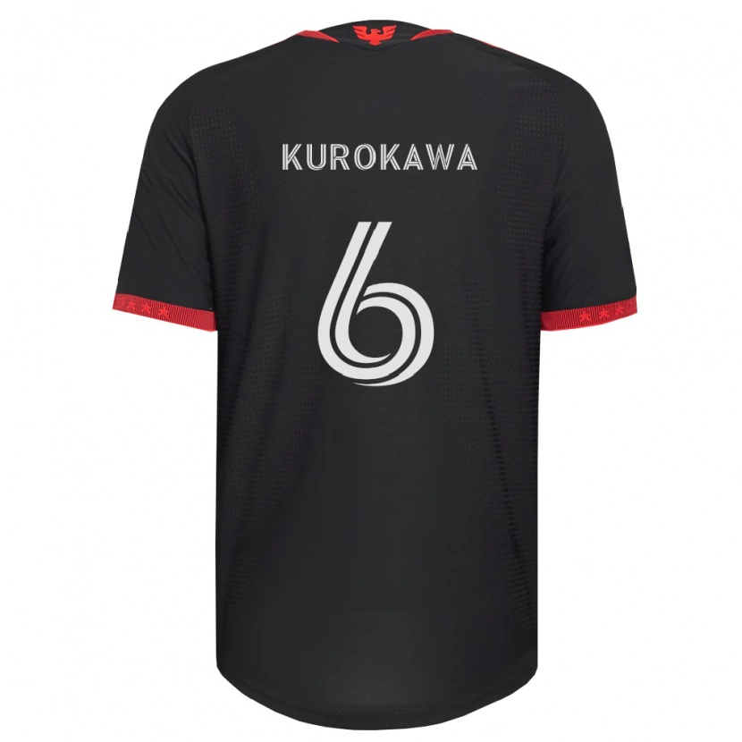 Danxen Criança Camisola Keisuke Kurokawa #6 Preto Branco Vermelho Principal 2026/27 Camisa Brasil