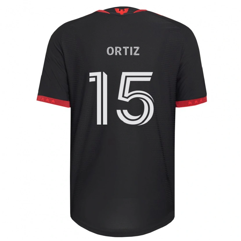Danxen Criança Camisola Edwin Ortiz #15 Preto Branco Vermelho Principal 2026/27 Camisa Brasil