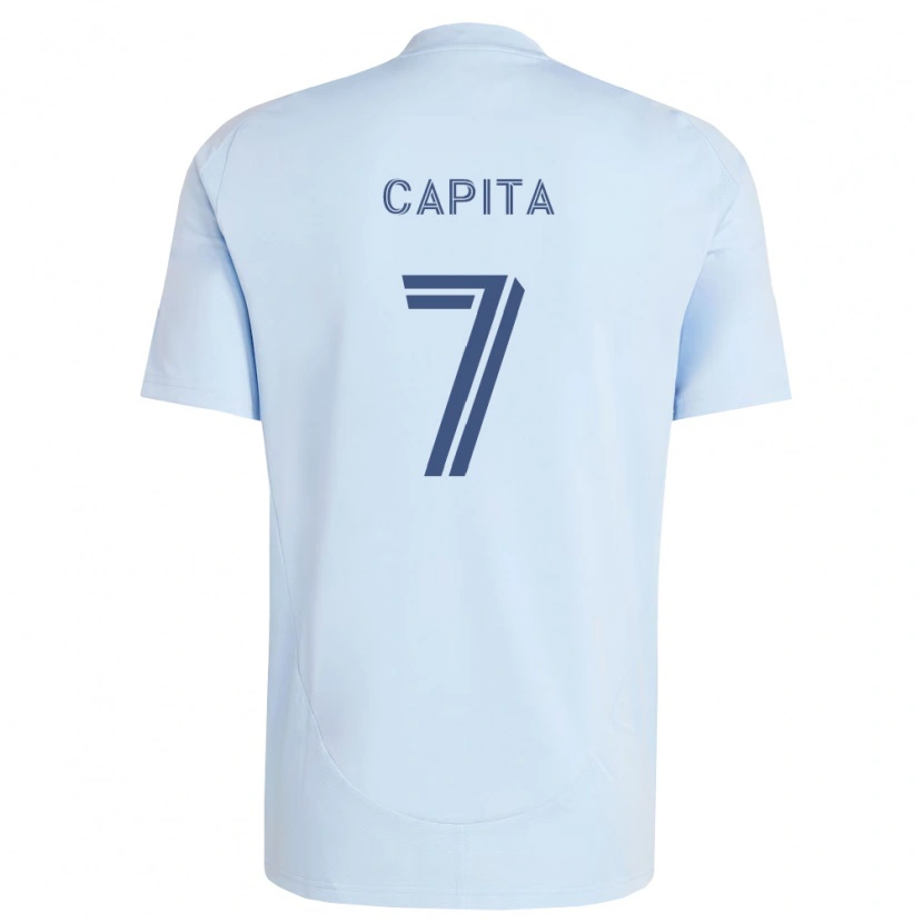 Danxen Criança Camisola Capita #7 Azul Claro Cinza Claro Principal 2026/27 Camisa Brasil