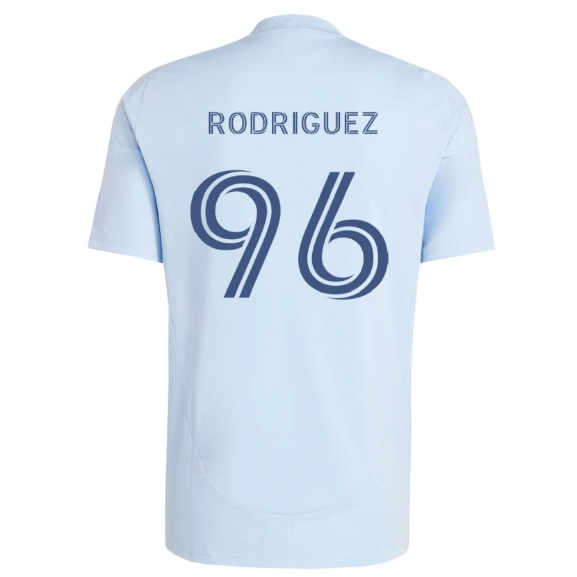 Danxen Criança Camisola Missael Rodríguez #96 Azul Claro Cinza Claro Principal 2026/27 Camisa Brasil