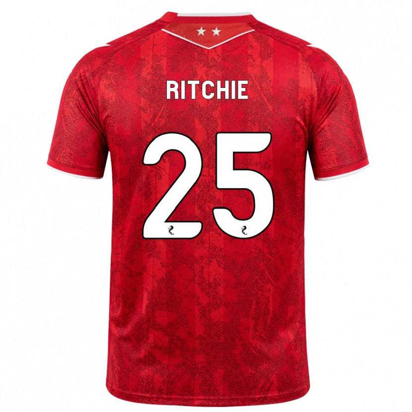 Danxen Criança Camisola Tom Ritchie #25 Vermelho Branco Principal 2026/27 Camisa Brasil
