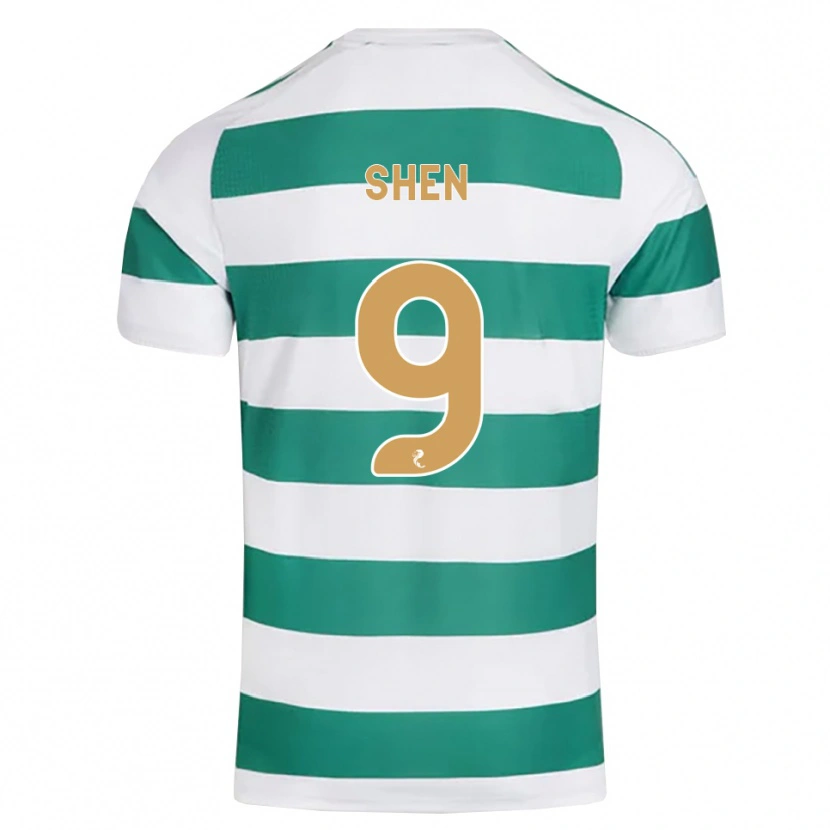 Danxen Criança Camisola Shen Mengyu #9 Ciano Escuro Branco Principal 2026/27 Camisa Brasil