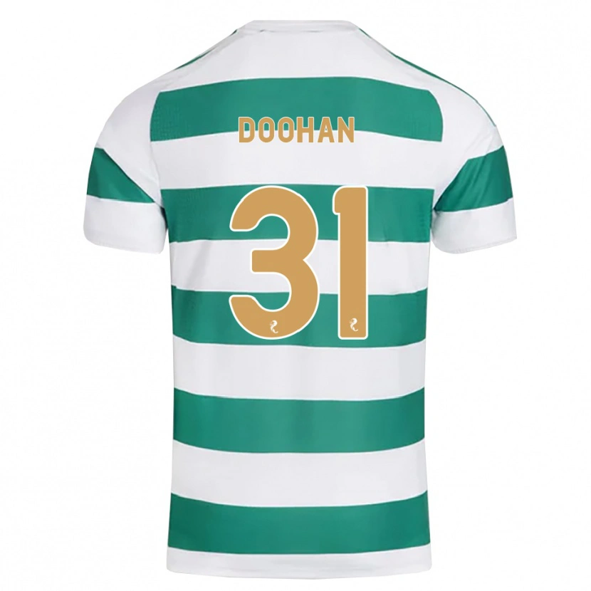 Danxen Criança Camisola Ross Doohan #31 Ciano Escuro Branco Principal 2026/27 Camisa Brasil