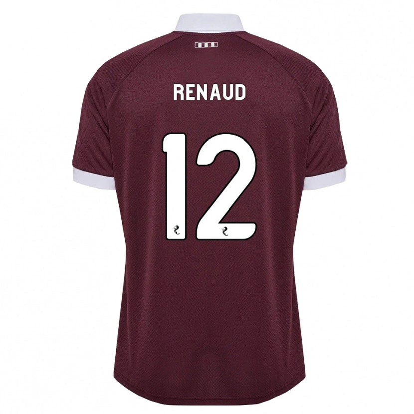 Danxen Criança Camisola Tom Renaud #12 Branco Borgonha Principal 2026/27 Camisa Brasil