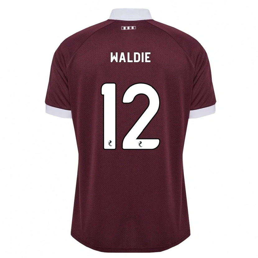 Danxen Criança Camisola Lizzie Waldie #12 Branco Borgonha Principal 2026/27 Camisa Brasil
