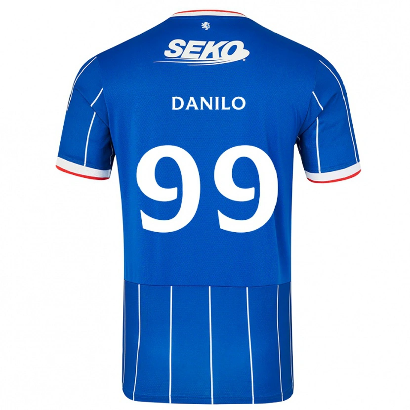 Danxen Criança Camisola Danilo #99 Vermelho Azul Branco Principal 2026/27 Camisa Brasil
