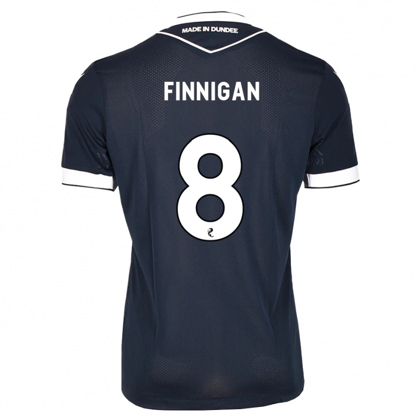 Danxen Criança Camisola Ryan Finnigan #8 Azul Meia-Noite Branco Principal 2026/27 Camisa Brasil