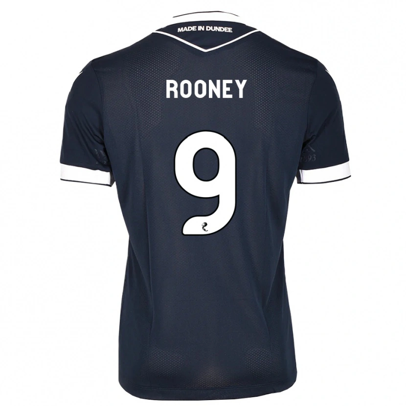 Danxen Criança Camisola Chris Rooney #9 Azul Meia-Noite Branco Principal 2026/27 Camisa Brasil
