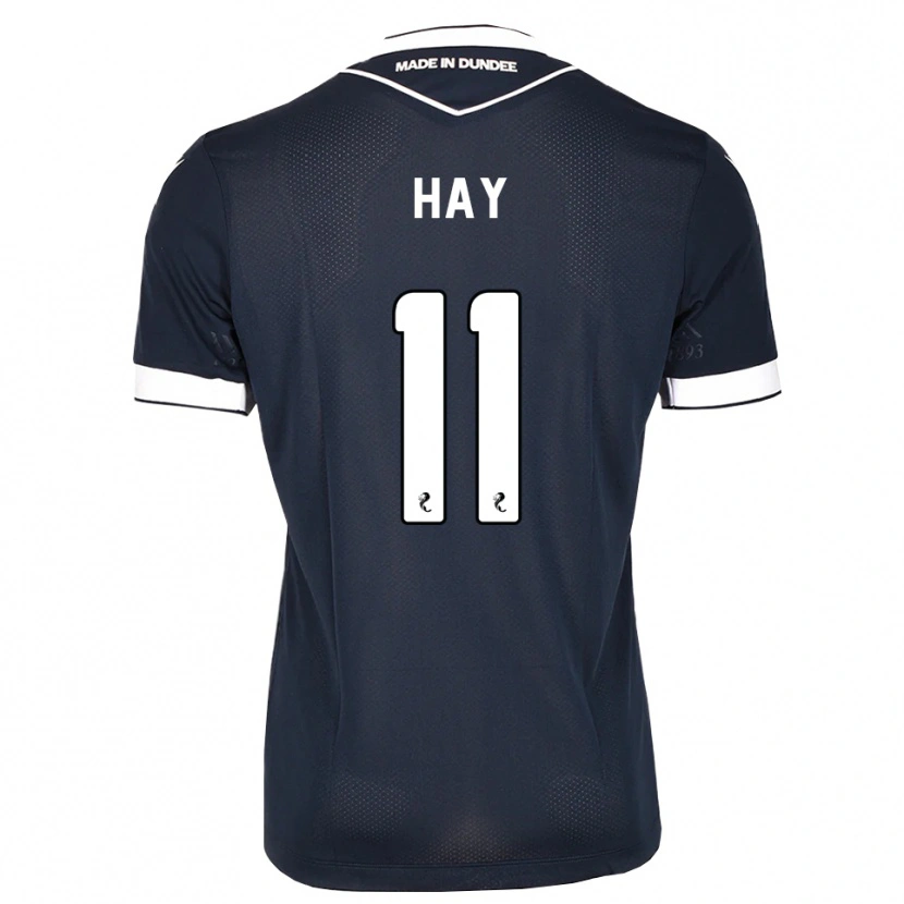 Danxen Criança Camisola Ashley Hay #11 Azul Meia-Noite Branco Principal 2026/27 Camisa Brasil