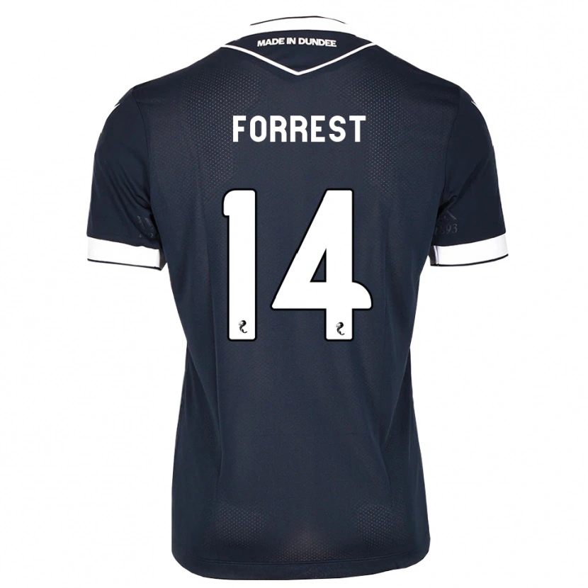 Danxen Criança Camisola Alan Forrest #14 Azul Meia-Noite Branco Principal 2026/27 Camisa Brasil
