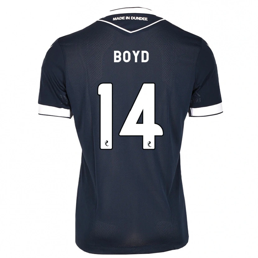 Danxen Criança Camisola Travis Boyd #14 Azul Meia-Noite Branco Principal 2026/27 Camisa Brasil