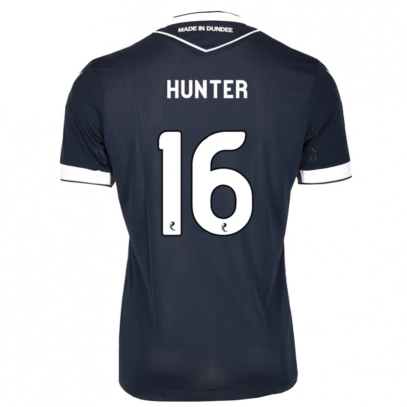 Danxen Criança Camisola Michael Hunter #16 Azul Meia-Noite Branco Principal 2026/27 Camisa Brasil