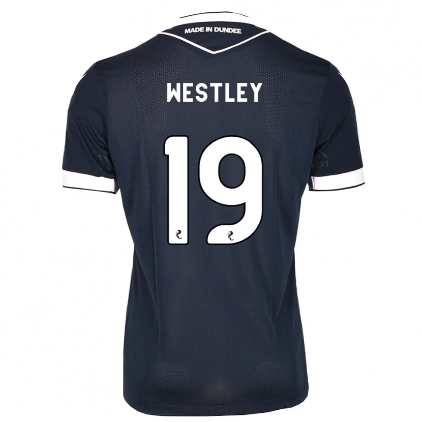 Danxen Criança Camisola Joe Westley #19 Azul Meia-Noite Branco Principal 2026/27 Camisa Brasil