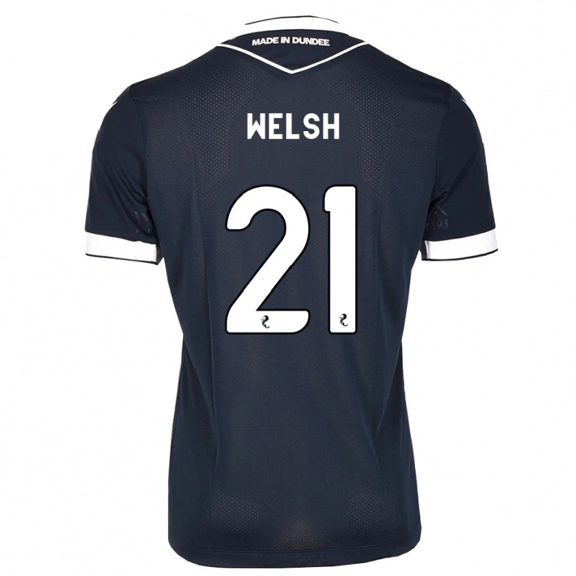 Danxen Criança Camisola Tom Welsh #21 Azul Meia-Noite Branco Principal 2026/27 Camisa Brasil
