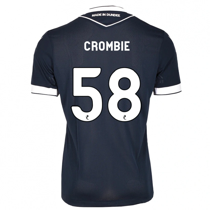 Danxen Criança Camisola Ethan Crombie #58 Azul Meia-Noite Branco Principal 2026/27 Camisa Brasil
